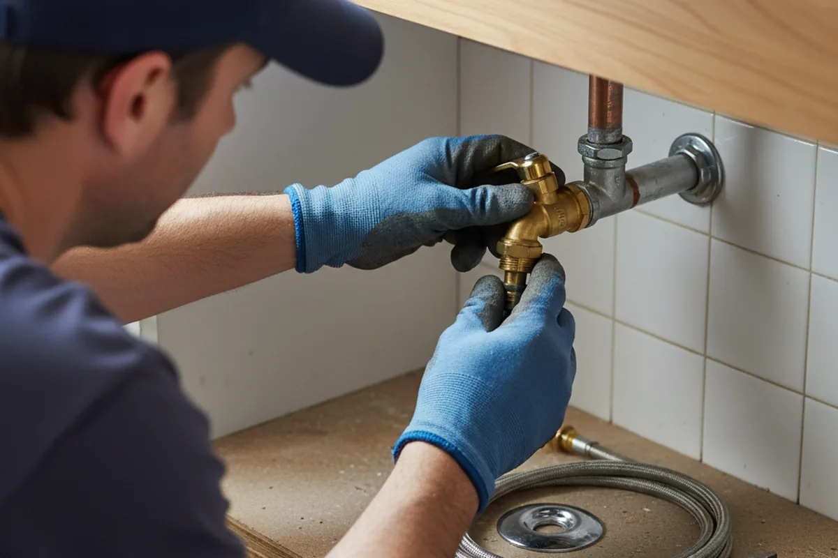 Shutoff valve and fitting work during Emergency Plumbing in Ira
